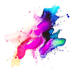 Abstract Hand Drawn Watercolor Blot Background
