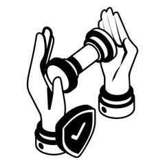 Public liability insurance black isometric Concept, Gym and Fitness Studio coverage policy stock illustration, Health insurance Vector Icon Design, Financial loss Protection Symbol, Risk management 