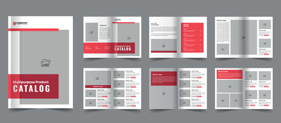 Company product catalogue template design or minimal catalog brochure