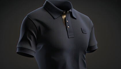 Polo for man, 3D render mockup 