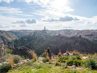 matera view from the front of gravina