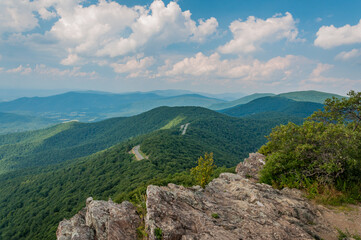 A Hazy Hot and Hunid Day in the Appalachians, Virginia USA, Virginia