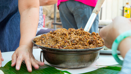 Stuffing, Tomb-sweeping Day, worshiping ancestors, offerings, Caozi Kueh, materials