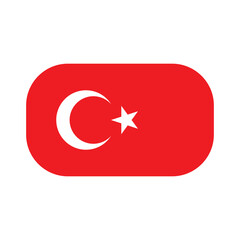 Turkey flag icon design. world national flag vector illustration.