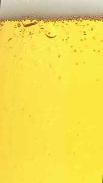 Slow motion of beer bubbles