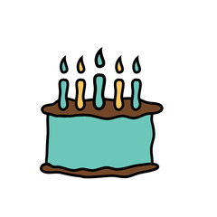 birthday cake with candles