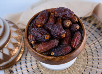 Date Palm Fruit Concept For Fasting People in Ramadan.