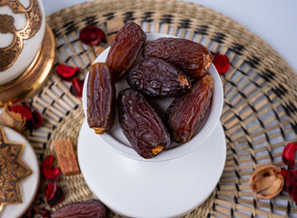  Ramadan Dates Palm Fruit On A Plate.