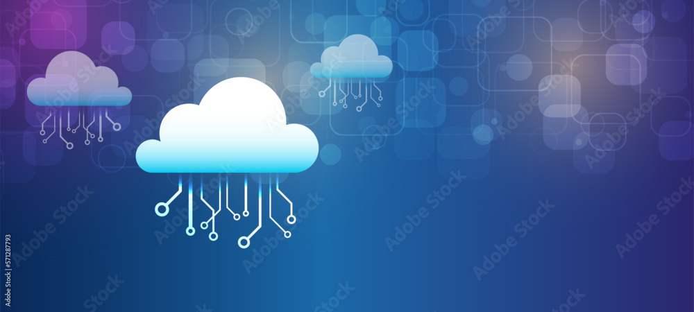 Poster Data cloud storage technology. Database and data center vector illustration. Cloud technology isometric background. Computer technology, server room, and equipment for internet networks.