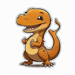 cute cartoon dinosaur sticker the perfect wild mascot generative ai