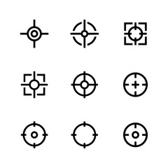 Set of crosshair icon