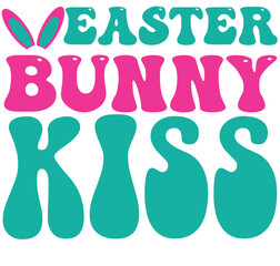 Easter bunny kiss SVG cute files