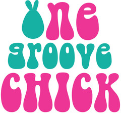 one groovy chick SVG cut files