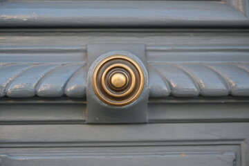 decorative metal door handle close-up