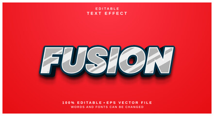 Editable text style effect - Fusion text style theme.