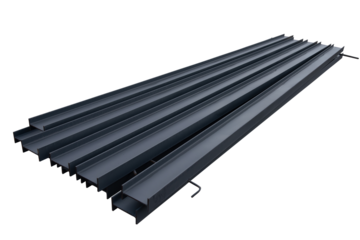 High carbon metal steel for construction site isolated on white background