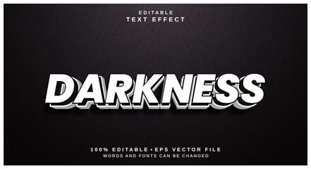 Editable text style effect - Darkness text style theme.