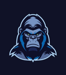 Gorilla head mascot logo