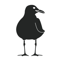 Bird gull vector icon.Black vector icon isolated on white background bird gull.