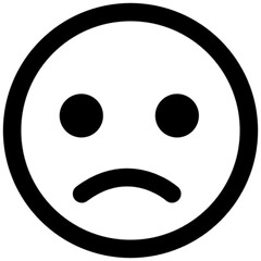 sad vector, icon, symbol, logo, clipart, isolated. vector illustration. vector illustration isolated on white background.