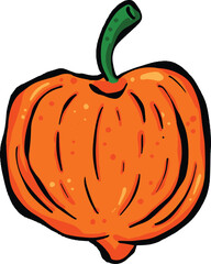 Hot Chilli Pepper Cartoon Illustration Vector