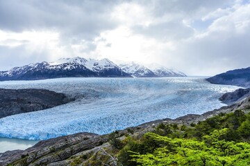 Naklejka na ściany i meble Glaciar Grey, Parque Nacional Torres del Paine, Chile.