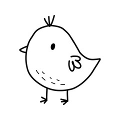 Chicken hand drawn outline doodle icon. Vector sketch illustration for print, web, mobile and infographics isolated on white background.