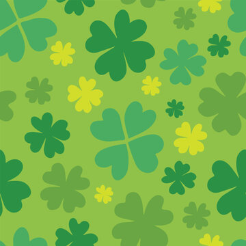 Clovers seamless pattern for Saint Patrick's Day.