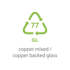 recycle code icon vector template