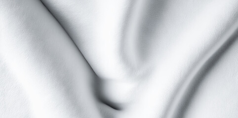 Close up of white satin fabric texture background. Silk fabric texture. Generative AI