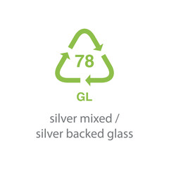 recycle code icon vector template