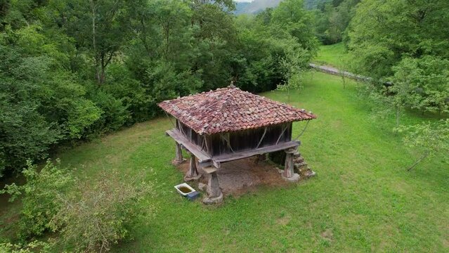 horreo, typical elevated granary of northern Spain