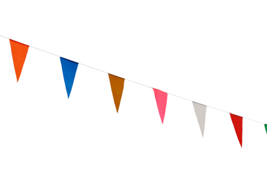 party flags isolated transparency background. - Powered by Adobe