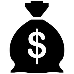 dollar money bag vector, icon, symbol, logo, clipart, isolated. vector illustration. vector illustration isolated on white background.