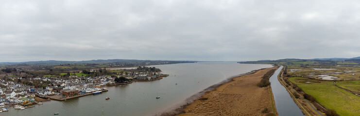 Topsham near Exeter Devon england uk from the air drone 