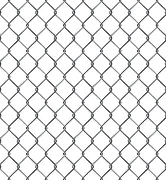 vector illustration of chain link fence wire mesh steel metal isolated on transparent background. Art design gate made. Prison barrier, secured property. Abstract concept graphic element