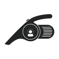 Vacuum cleaner vector black icon. Vector illustration electric vacuum on white background. Isolated black illustration icon of cleaner.