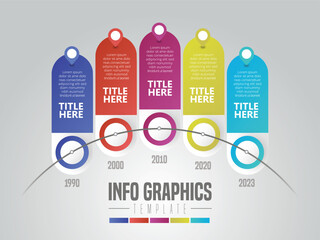 Abstract 5 infographics elements. Vector illustration.