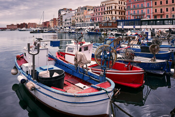 Anzio harbor in the winter, Italy