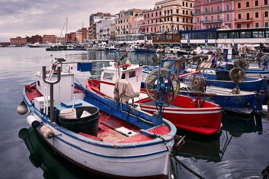 Anzio harbor in the winter, Italy