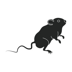 Mouse vector icon.Black vector icon isolated on white background mouse.