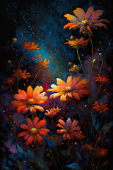 Joli bouquet de fleurs dans une ambiance céleste pour célébrer l'éclat des mamans