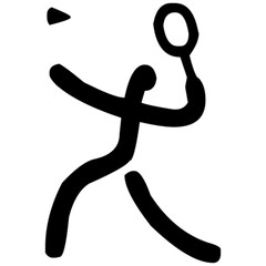 badminton vector, icon, symbol, logo, clipart, isolated. vector illustration. vector illustration isolated on white background.