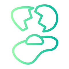 fried egg gradient icon