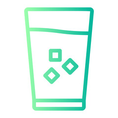 glass of water gradient icon