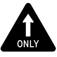 straight way only sign vector, icon, symbol, logo, clipart, isolated. vector illustration. vector illustration isolated on white background.