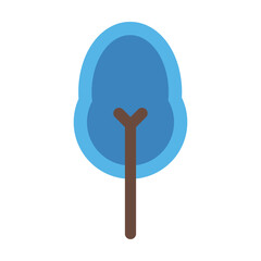 Tree icon vector symbol for nature, ecology and environment in a flat color illustration