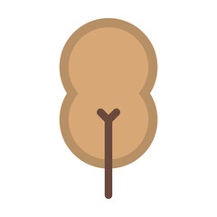 Tree icon vector symbol for nature, ecology and environment in a flat color illustration