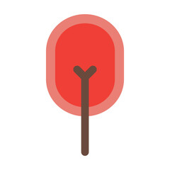Tree icon vector symbol for nature, ecology and environment in a flat color illustration