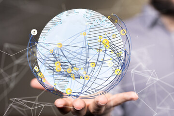 the Global Network Of People global - 3D digital